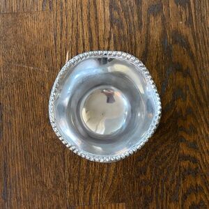 Elegant Silver Bowl with Pearled Edge